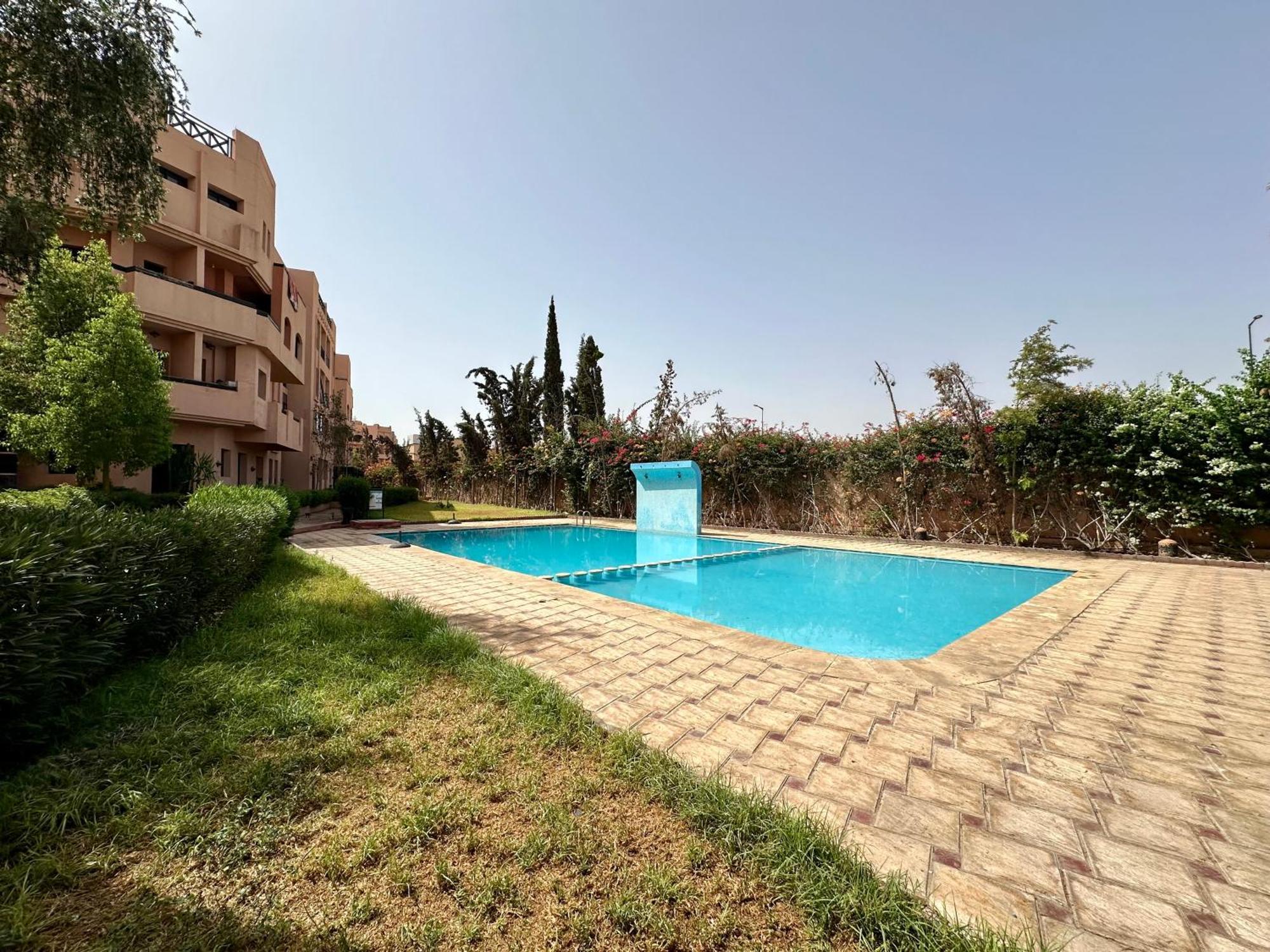 Oasis De Detente Avec Terrasse Et Vue Sur Piscine Marrakesh Bagian luar foto