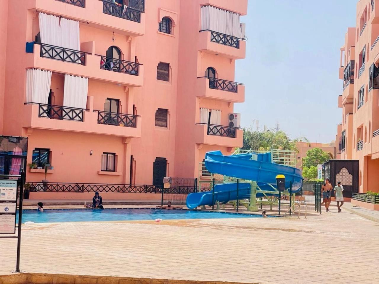 Oasis De Detente Avec Terrasse Et Vue Sur Piscine Marrakesh Bagian luar foto